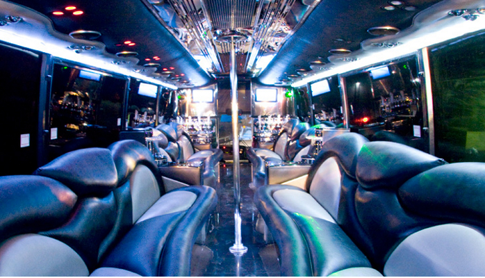 bus interior orange county rental