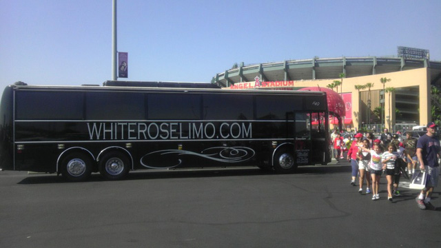 Luxury Party Bus at Angel Stadium