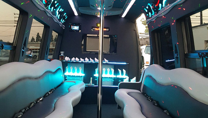 small party bus interior